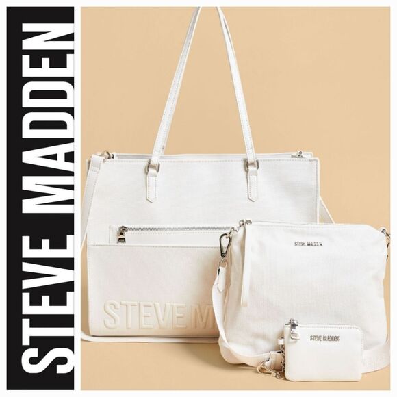 Steve Madden BLivia Candy Coated Tote Bag- Vanilla - Picture 1 of 12